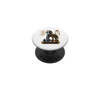 Caballo de Troya Una Sola Noche Caída de Troya Arte de la mitología Griega PopSockets PopGrip Adhesivo