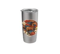 Caballo del zodiaco chino Lunar Vaso térmico de acero inoxidable de doble pared