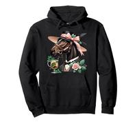 Caballo Derby elegante con Julepe de menta y rosas Sudadera con Capucha