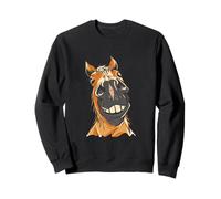 Caballo Divertido Caballos Tontos Primer Plano Sonrisa Dientes Meme Sudadera