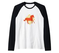 Caballo en el horóscopo Chino Camiseta Manga Raglan