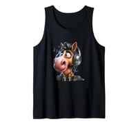 Caballo escucha música auriculares auriculares divertidos caballos regalos Camiseta sin Mangas