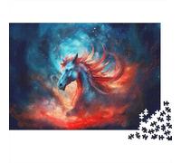Caballo Fantástico Puzzle de 1000 Piezas Papel Puzzle para Adultos Estilo Arte Soñador Relajación Destreza Familia Decoración Regalo 52x38cm/1000pcs