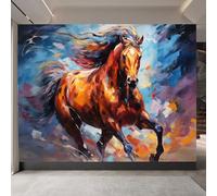 Caballo Fotomurales, Cuadro Papel Pintado, No Tejido Murales Fotográfico, Mate Personalizable Papel Tapiz para TV Fondo Pared Dormitorio Sala de Estar 500 x 280 CM