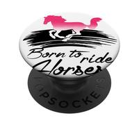 Caballo galopp equitación Caballos Amante Rosa Chica Salvaje Frase PopSockets PopGrip Adhesivo