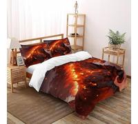 Caballo Impresión 3D Respirable Ropa De Cama 3 Piezas Microfibra Suave Y Moderna 2 Almohadas Cierre con Cremallera King（220x240cm） para Adultos, Mujeres Y Niños