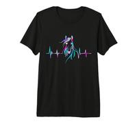 Caballo Latidos Corazón Ecuestre Jinete Las Carreras Regalo Camiseta Premium