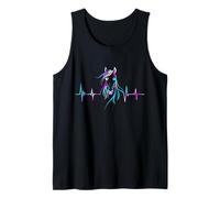 Caballo Latidos Corazón Ecuestre Jinete Las Carreras Regalo Camiseta sin Mangas