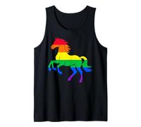 Caballo LGBTQ Pride Flag Rainbow Trans Graphic Riding #25D9 Camiseta sin Mangas