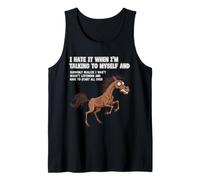 Caballo Lo Odio Cuando Estoy Hablando Conmigo Mismo Sarcástico Camiseta sin Mangas