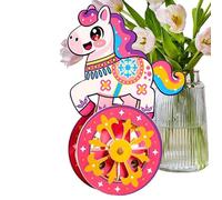 Caballo Mecedor Decorativo De Madera | Juguete de Modelo con Base Auto-mecida | Kit de de Caballo de Madera | para Juego Interacción Pasatiempo Hombres Mujeres Niños Hogar Cumpleaños Acción de