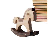 Caballo mecedora en miniatura, accesorios para casa de muñecas en miniatura, mini caballo columpio de madera, duradero para el hogar, habitación de los niños, oficina, escritorio, estantería, alféizar