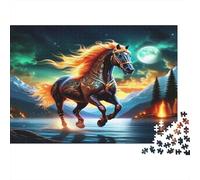 Caballo mítico Puzzle 1000 Piezas Papel Reciclado para Adultos Puzzle para Adultos Imposible difícil desafiante Excelente Idea de Regalo para niños a Partir de 12 años 38x26cm/1000pcs