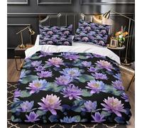 Caballo morado al galope Funda de Edredón Cremallera Oculta 3 Piezas Microfibra Suave Estampado 3D con Fundas de Almohada Transpirable Animal de acuarela Funda Edredon for jóvenes King（220x240cm）