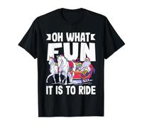 Caballo Oh Qué Divertido Es Montar Navidad Navidad Niñas Mujeres Camiseta