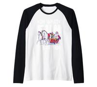 Caballo Oh Qué Divertido Es Montar Navidad Navidad Niñas Mujeres Camiseta Manga Raglan