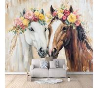 Caballo Papel Pintado 150 x 105 CM, 3D Cuadro Dormitorio Mate Fotomurales Pared, Impermeable Murales Papel Tapiz, No Tejido Sala de Estar Papel Tapiz Grande