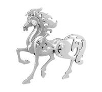 Caballo para Niños - Decoración de Escritorio Educativa e Interactiva | Kit Puzzle Metal Bricolaje, Escultura de Animales Ideal para Adultos, Salón, Biblioteca,