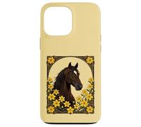 Caballo pegajoso del pantano rodeado de Flores de jazmín Amarillo Carcasa para iPhone 13 Pro MAX