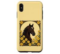 Caballo pegajoso del pantano rodeado de Flores de jazmín Amarillo Carcasa para iPhone XS MAX