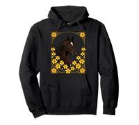 Caballo pegajoso del pantano rodeado de Flores de jazmín Amarillo Sudadera con Capucha