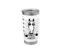 Caballo perfil del caballo equitación Jinete volteo caballo Vaso térmico de acero inoxidable de doble pared