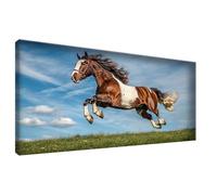 Caballo Pintura de Diamante 5D Completa Kit Diamond Painting Paisaje Manualidades Adultos, Cuadro Diamantes Cristal Art Punto de Cruz Set para Decoración Pared, Regalo dia del Padre 40x90cm 0Z-995