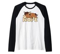 Caballo Poni Potro Not Today Nope Camiseta Manga Raglan