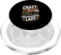 Caballo Pura Sangre Crazy Thoroughbred Lady Ecuestre PopSockets PopGrip para MagSafe