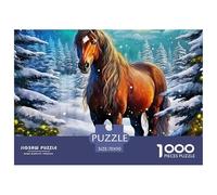 Caballo Puzzle De 1000 Piezas Rompecabezas para Adultos,Jugar Solo O En Compañía,Entretenimiento Creativo 70x50cm/1000pcs