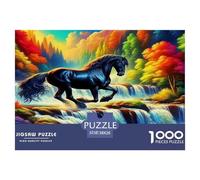 Caballo Puzzles 1000pcs Jeu Éducatif Puzzle À Pièces De Décoration Élégante Carton 100% Recyclé Cadeaux Pour Hommes Pour Adultes 38x26cm/1000pcs