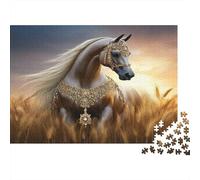 Caballo Real Puzzle 1000 Piezas Papel Reciclado para Adultos Puzzle para Adultos Juego Educativo para descompresión Excelente Idea de Regalo para Mujeres y Hombres 38x26cm/1000pcs