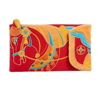 Caballo Red Envelopes - 2026 Fabric Embroidered Money Packets | Wedding Gift Pockets Wallets, Cute Decorative Holders for Adults, Family and Friends, Holiday Celebration, Festive Events