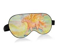 Caballo rojo Apocalipsis en llama de fuego Bird Eye Fabric Sleep Mask, Blindfold, Super Smooth Eye Mask