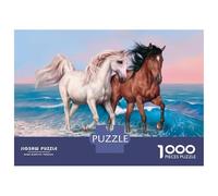 Caballo Rompecabezas para Adultos 1000 Piezas Galop Junto al mar Desafío Decoración para Juegos EduGatoivos Regalos 52x38cm/1000pcs