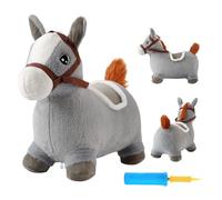 Caballo Saltarín Infantil | Animal de Peluche Hinchable para Saltar | Muñeco de Peluche para Entrenamiento de Equilibrio para Niños de 2 a 5 Años para Parque Infantil, Jardín, Sala de Juegos