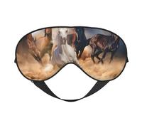 Caballo salvaje corriendo contra la tormenta de arena, Cubreojos completos Antifaz bloqueador de luz Antifaz para dormir Antifaz suave con los ojos vendados Noche