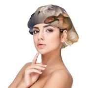 Caballo salvaje corriendo contra una tormenta de arena,Gorro de dormir de satén para adultos - Gorro de dormir elástico para mujer, cubrecabello nocturno