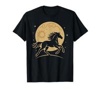 Caballo Salvaje Espíritu Poder Animal Luna Año Símbolo Camiseta