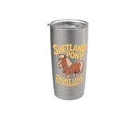 Caballo Shetland Pony Piernas cortas, gran personalidad Vaso térmico de acero inoxidable de doble pared