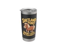 Caballo Shetland Pony Piernas cortas, gran personalidad Vaso térmico de acero inoxidable de doble pared