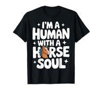 Caballo Soy un humano con un caballo Alma Montando Animal Camiseta