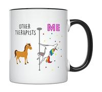 Caballo Unicornio Terapeuta Tazas De Desayuno Microondas Taza Duradero Tazas De Cerámica Para Té Espresso Cacao 330Ml