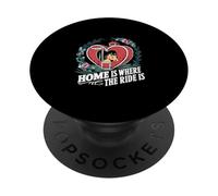 Caballo vintage con decir casa es donde está el viaje PopSockets PopGrip Adhesivo