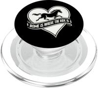 Caballo vintage con decir casa es donde está el viaje PopSockets PopGrip para MagSafe