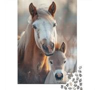 Caballo Yegua Puzzle de 1000 Piezas para Adultos Juego de Puzzle Papel Familia Relajación Decoración Regalo 70x50cm/1000pcs