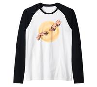 Caballos Amor Mano con Casco De Caballos Dueños De Caballos Equitación Cabal Camiseta Manga Raglan