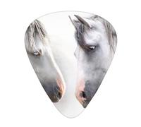 Caballos blancos,12 púas de guitarra, 3 grosores diferentes para guitarra acústica, bajo y ukelele