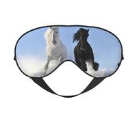 Caballos blancos y negros corriendo sueño ojo Mas diseño actualizado bloqueo de luz noche ojos Blinder hombres mujeres turnos trabajo viaje