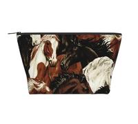 Caballos, Bolsa de artículos de tocador Bolsa de Maquillaje Bolsa de cosméticos Bolsa de artículos de tocador de Viaje portátil